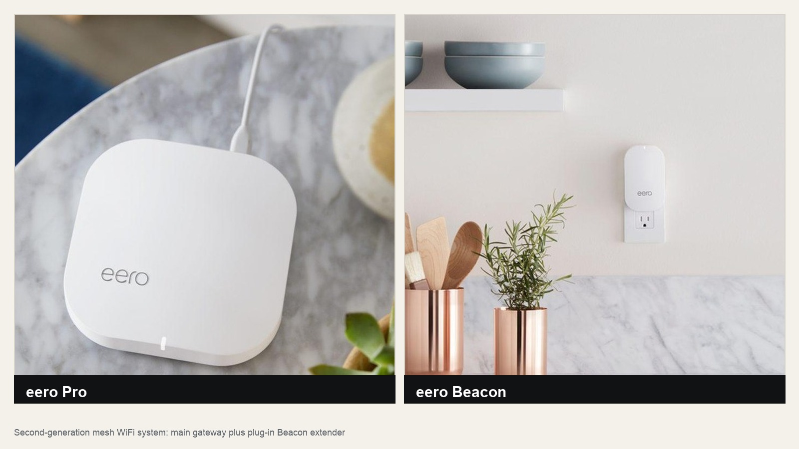 Second-generation eero Pro and eero Beacon system
